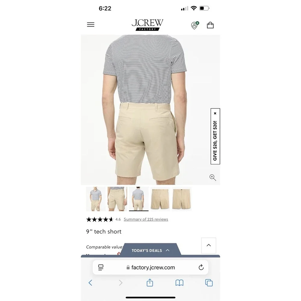 J. Crew Men’s Khaki Beige Casual Shorts